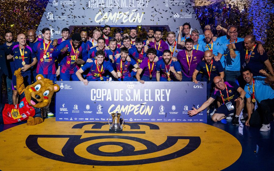El Barça després de guanyar la seva 30a Copa