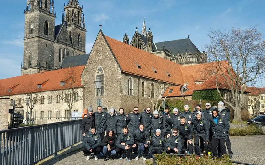 El Granollers passejant per Magdeburg