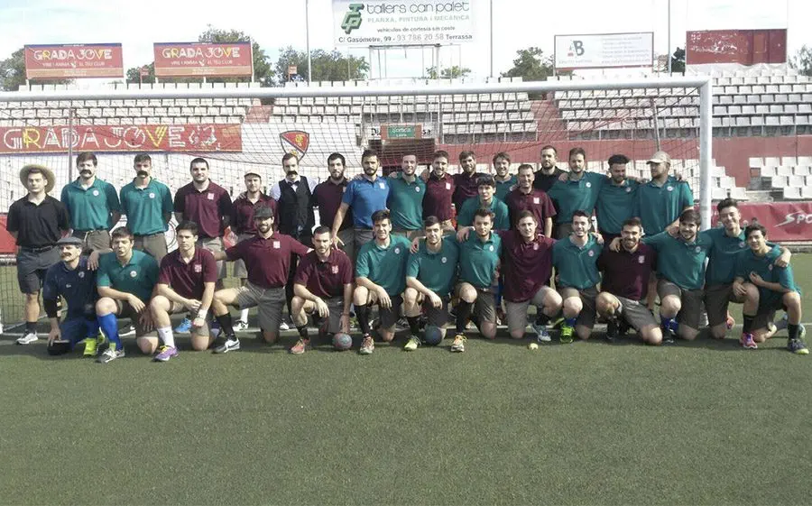 Els equips d'Ègara i Terrassa formats per l'ocasió