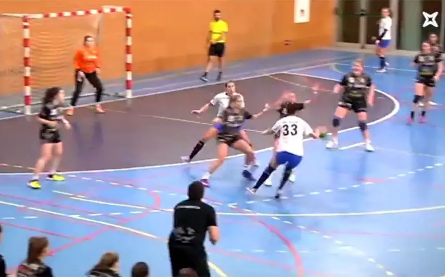 Una imatge del partit jugat a La Roca