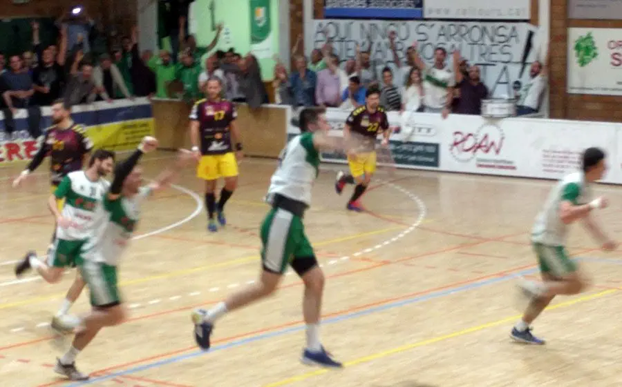 Alegria al final del partit