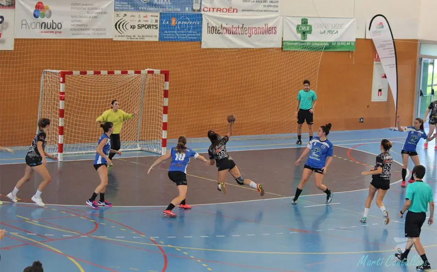Imatge d'un partit de la temporada passada al pavelló nou de La Roca