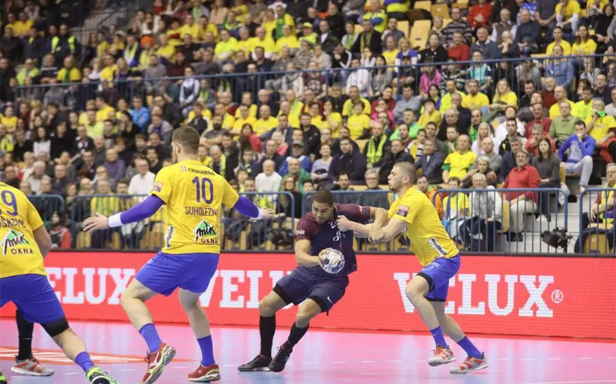 Imatge del partit jugat pel Celje a casa seva contra el PSG