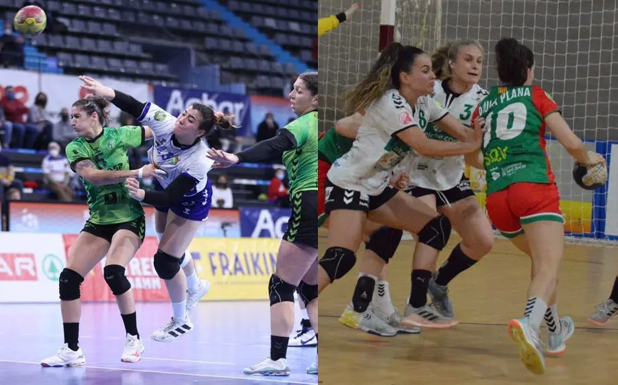 Giulia Guarieiro i Paula Plana durant els partits del dissabte