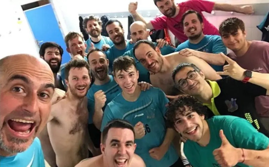 El Claret després de guanyar el primer partit