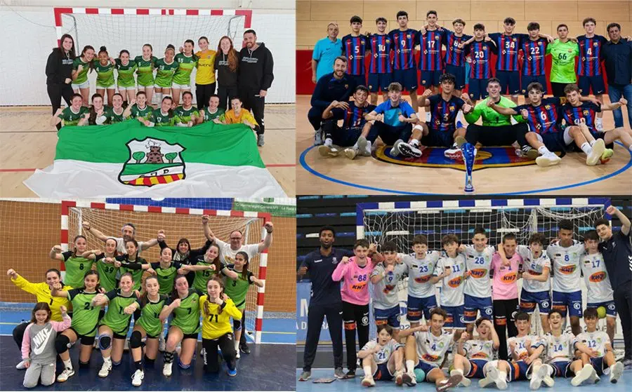 Palautordera i Barça (a dalt) campions cadets i Ascó i Granollers (a sota) campions infantils