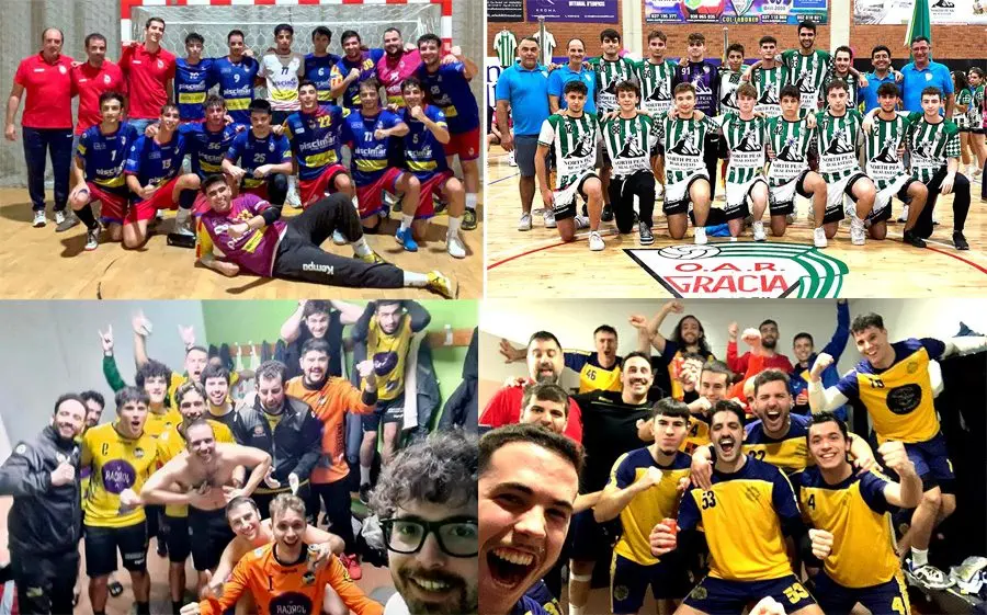 Laietà Argentona i OAR Gràcia Júnior (a dalt) i La Garriga B i Maristes Rubí (a sota)