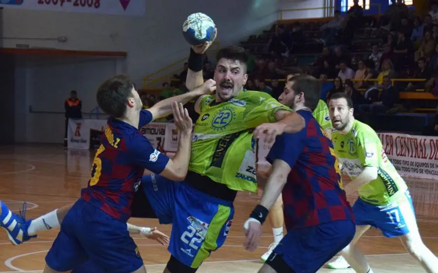 Imatge d'un partit de fa quatre temporades a la pista zamorana, en què el Barça B només va poder empatar