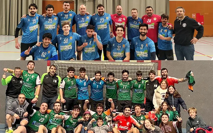 Llavaneres i Les Franqueses després de guanyar a l'Aula Arena i al Tub