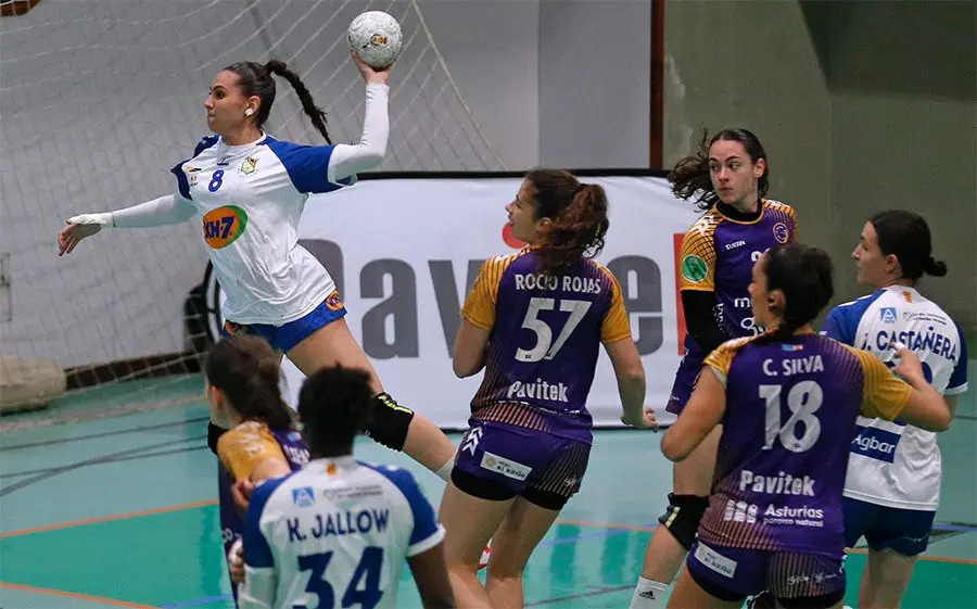 Maria Hombrado en el partit jugat a Gijón