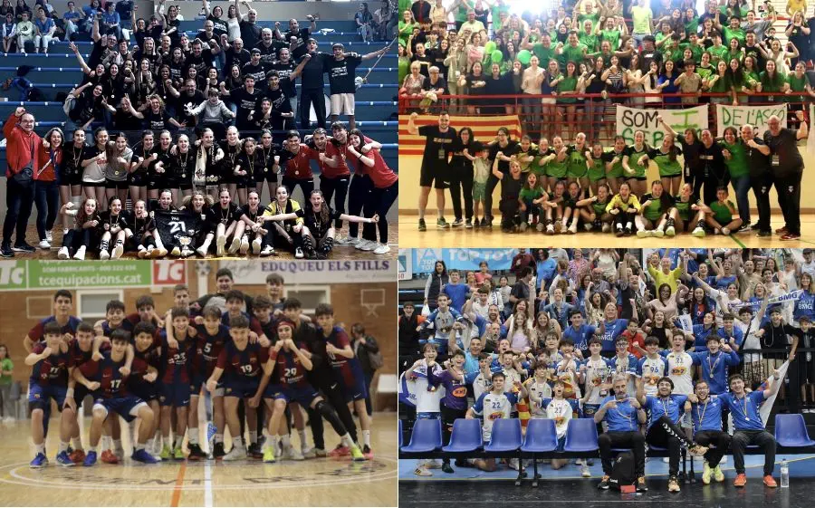 Poblenou i Ascó (a dalt), Barça i Granollers (a sota) disputaran les finals estatals infantils