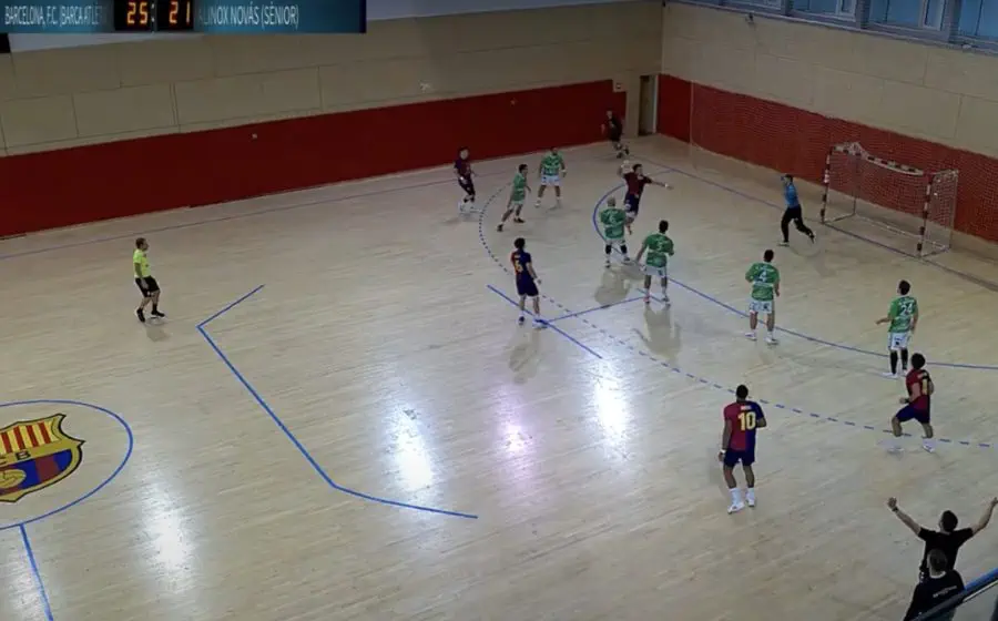 Guido Bayo en el moment de posar el 26-21 al marcador