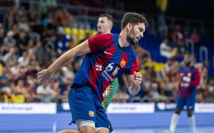 Pol Valera en el partit de la temporada passada contra el Cuenca