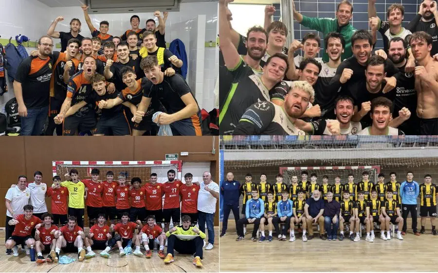 Sant Vicenç i BCN Sants (a dalt), Ribes i JH Mataró B (a sota) són els candidats a campions d'hivern
