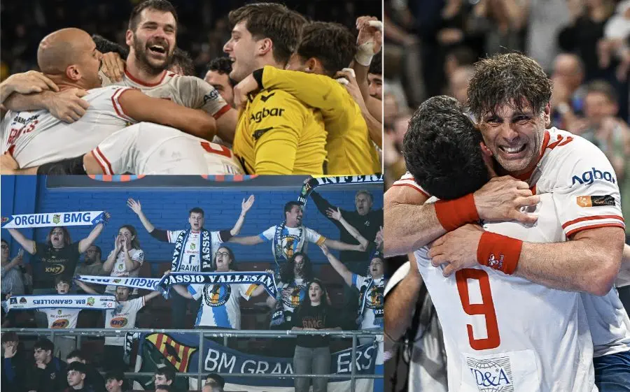 Alegria i emoció granollerina al final del partit