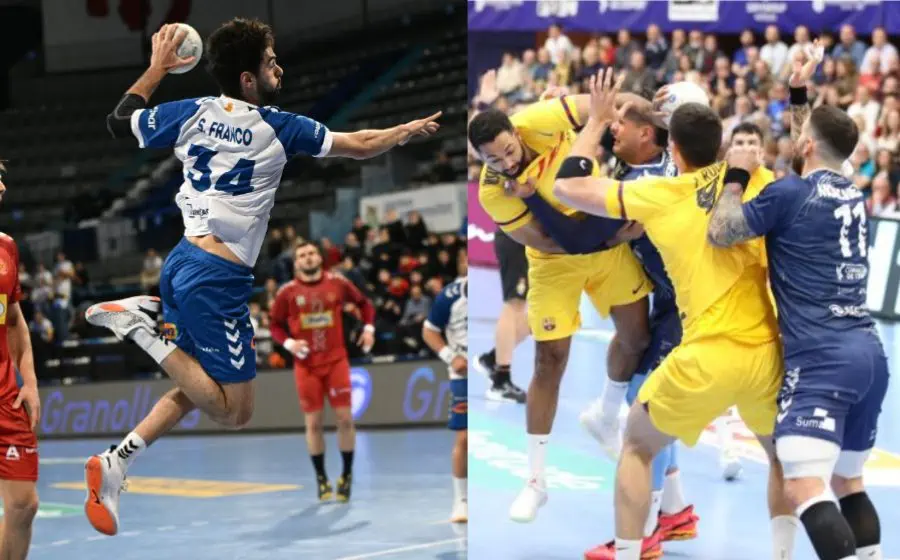 Sergi Franco i Melvyn Richardson en els partits de la temporada passada davant Huesca i Benidorm