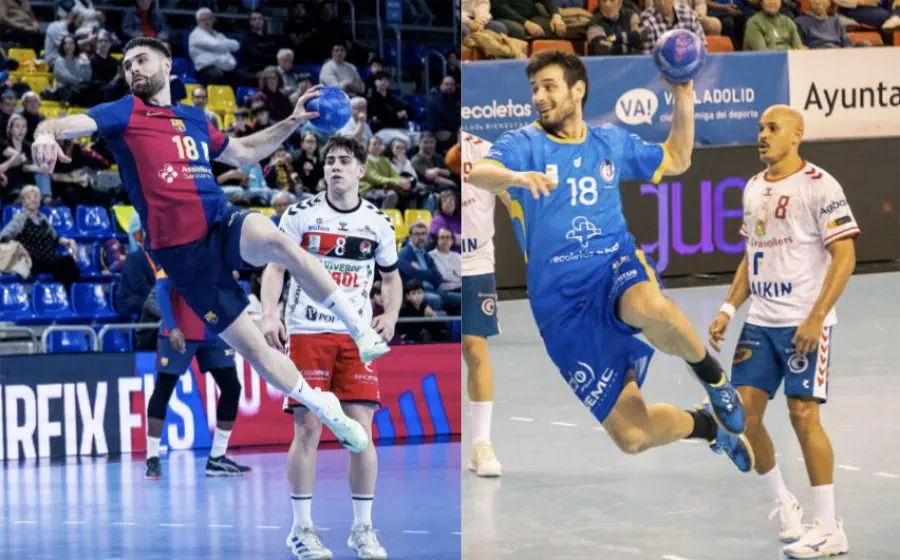Imatge dels partits de la temporada passada del Barça contra Nava i del Granollers a Valladolid