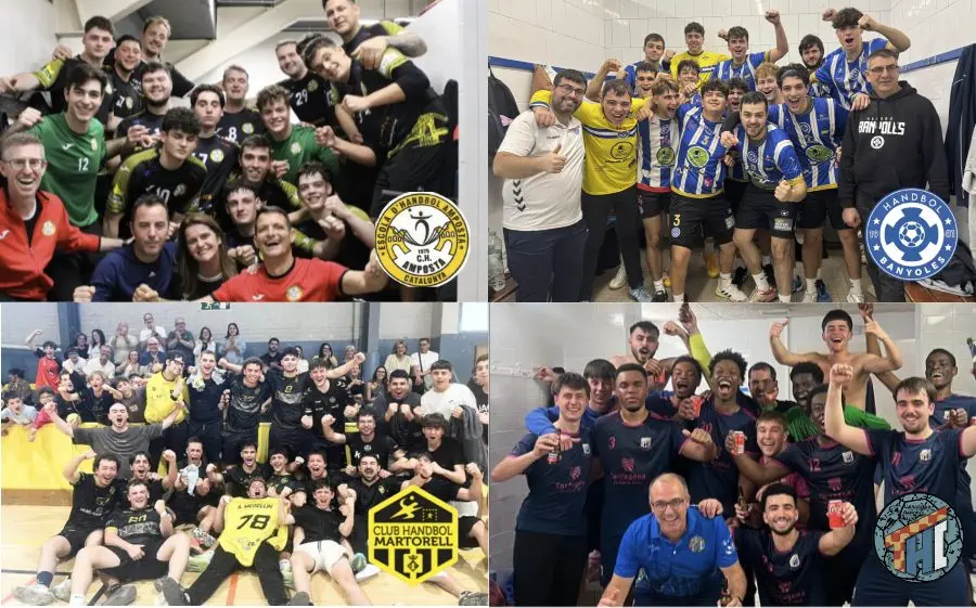 Amposta i Banyoles B (a dalt), Martorell B i Tarragona (a sota) pugen a 2a Catalana